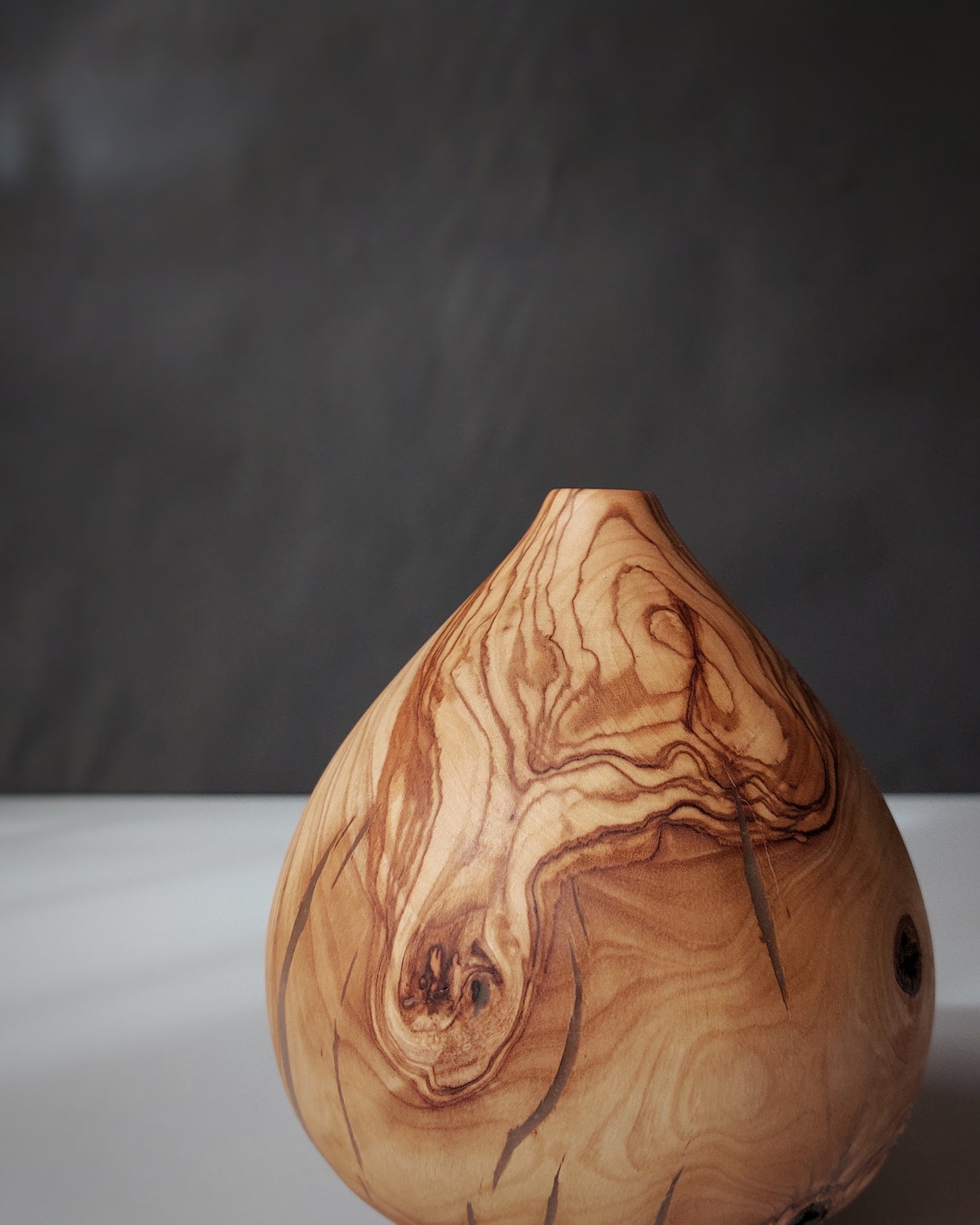 B36 Olive wood vase