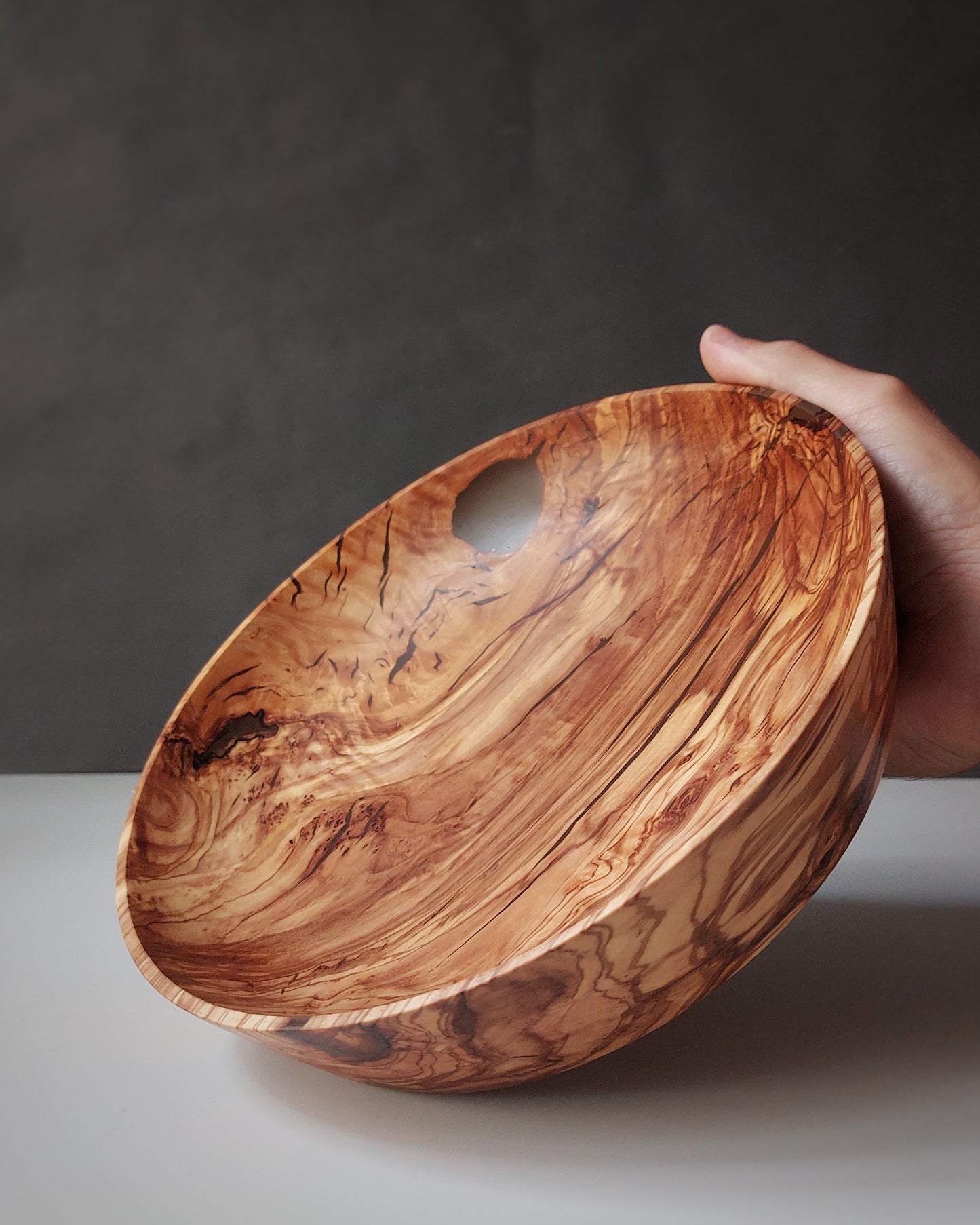 A33 Olive wood centerpiece