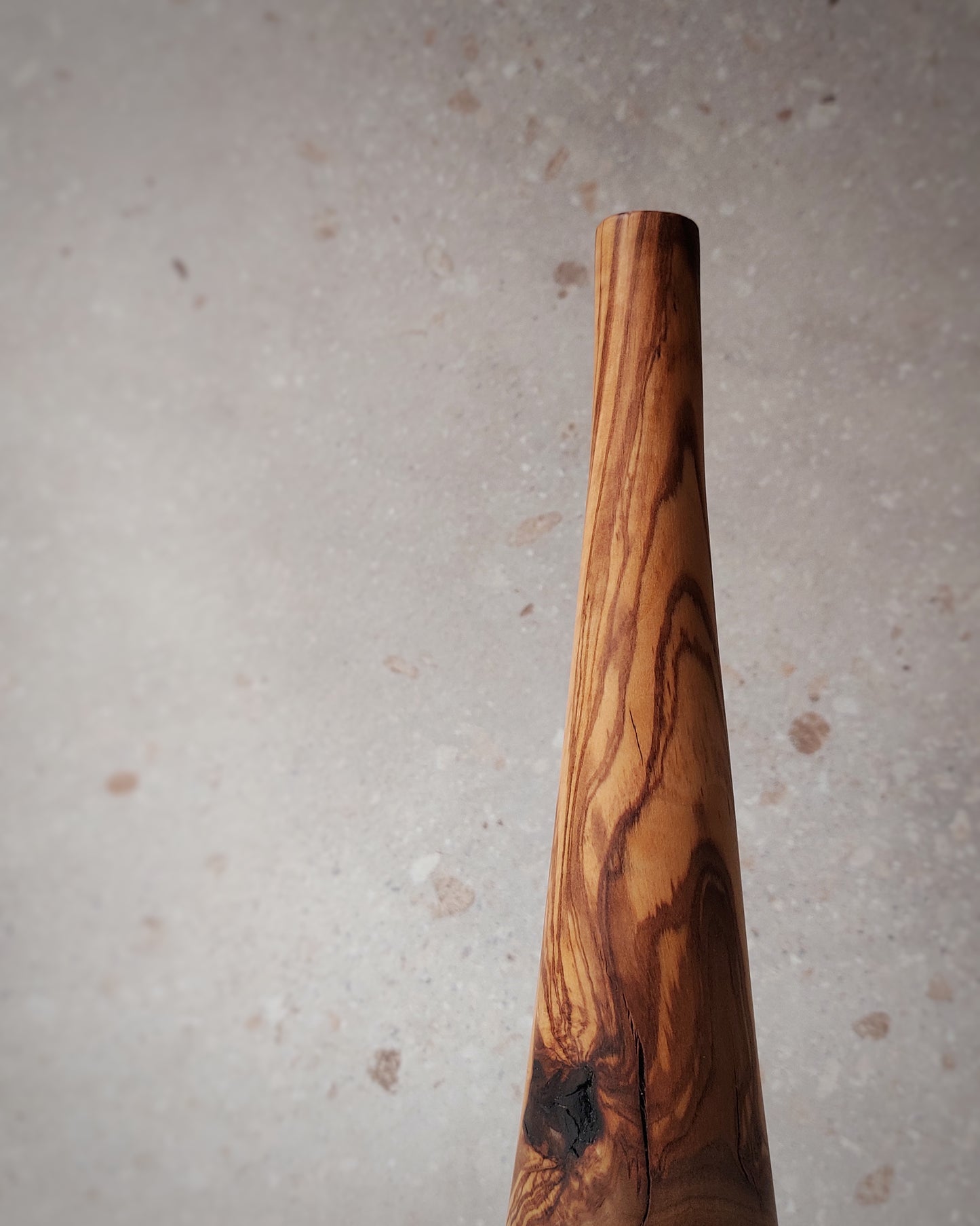B35 Olive wood vase