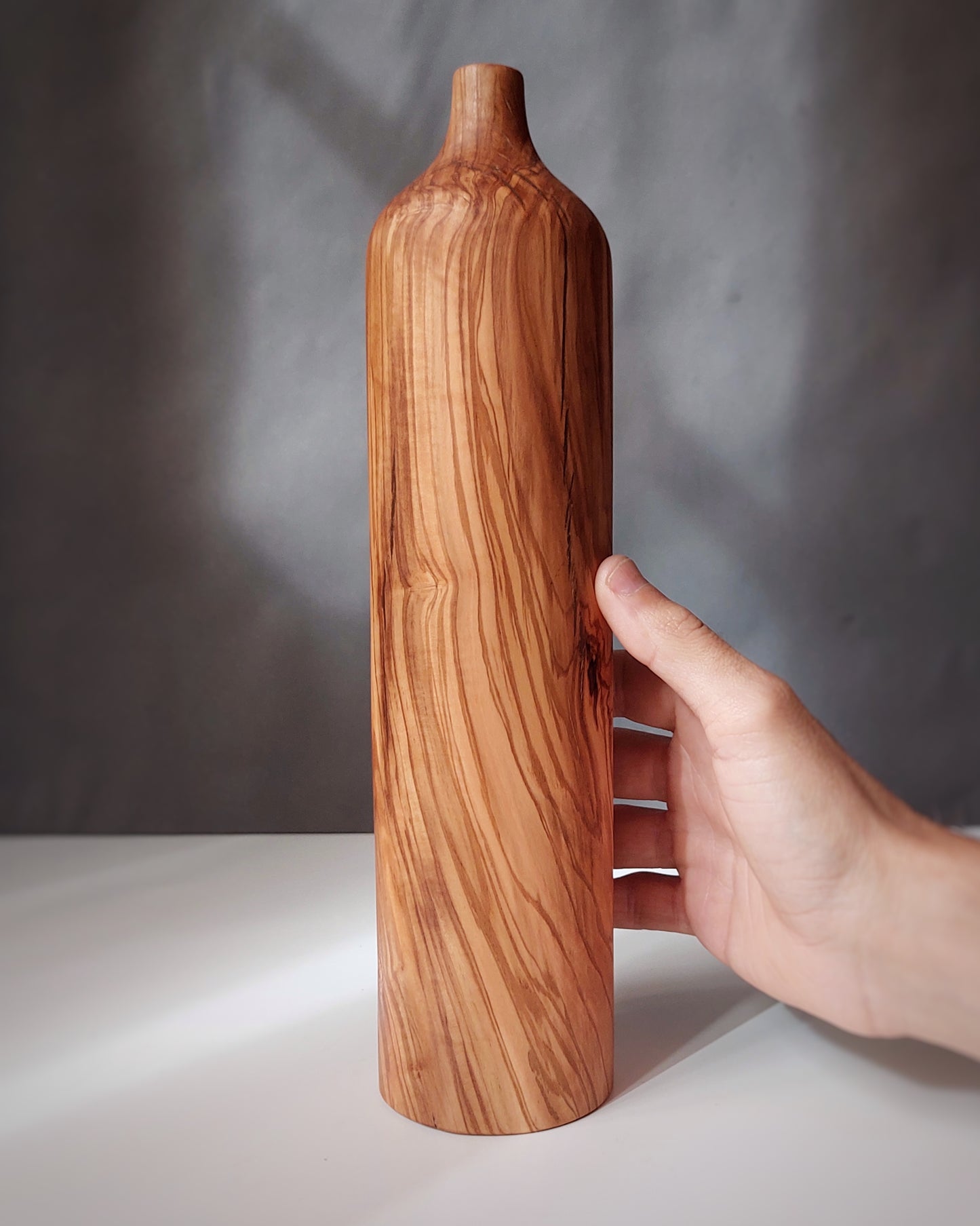 B33 Olive wood vase