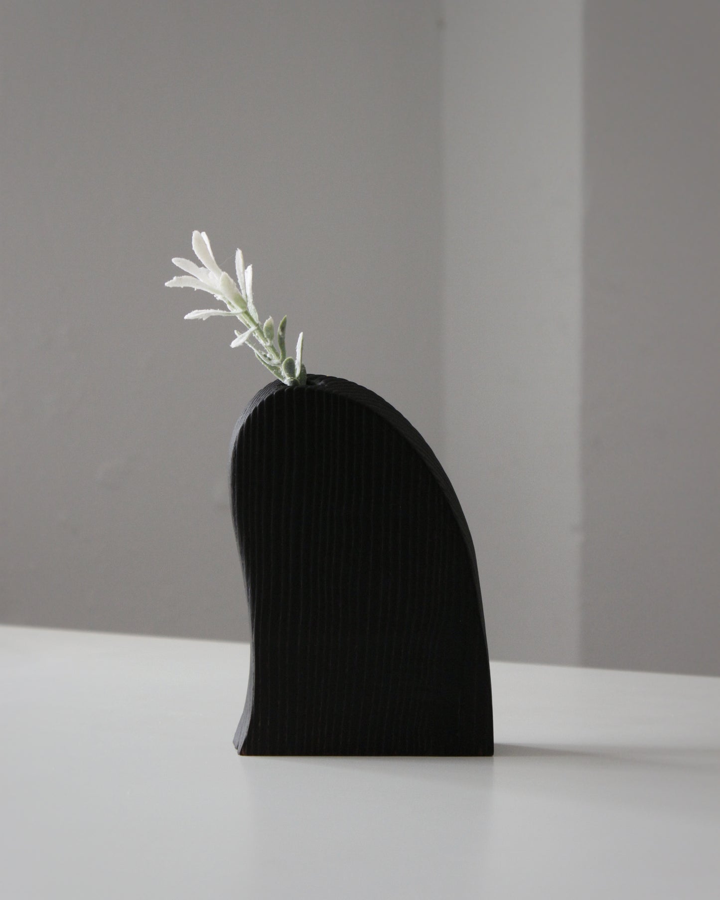 B47 Set Burnt Ash Wood Vase