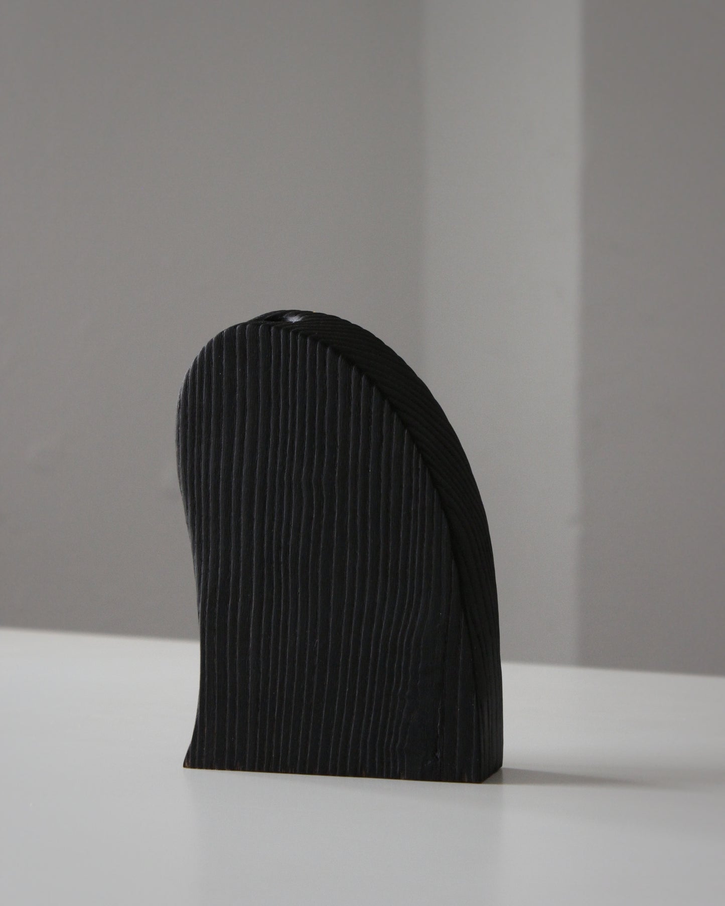 B47 Set Burnt Ash Wood Vase