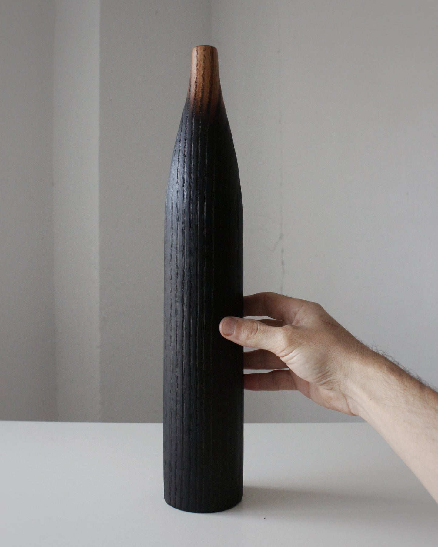 B46 European Oak Wood Vase