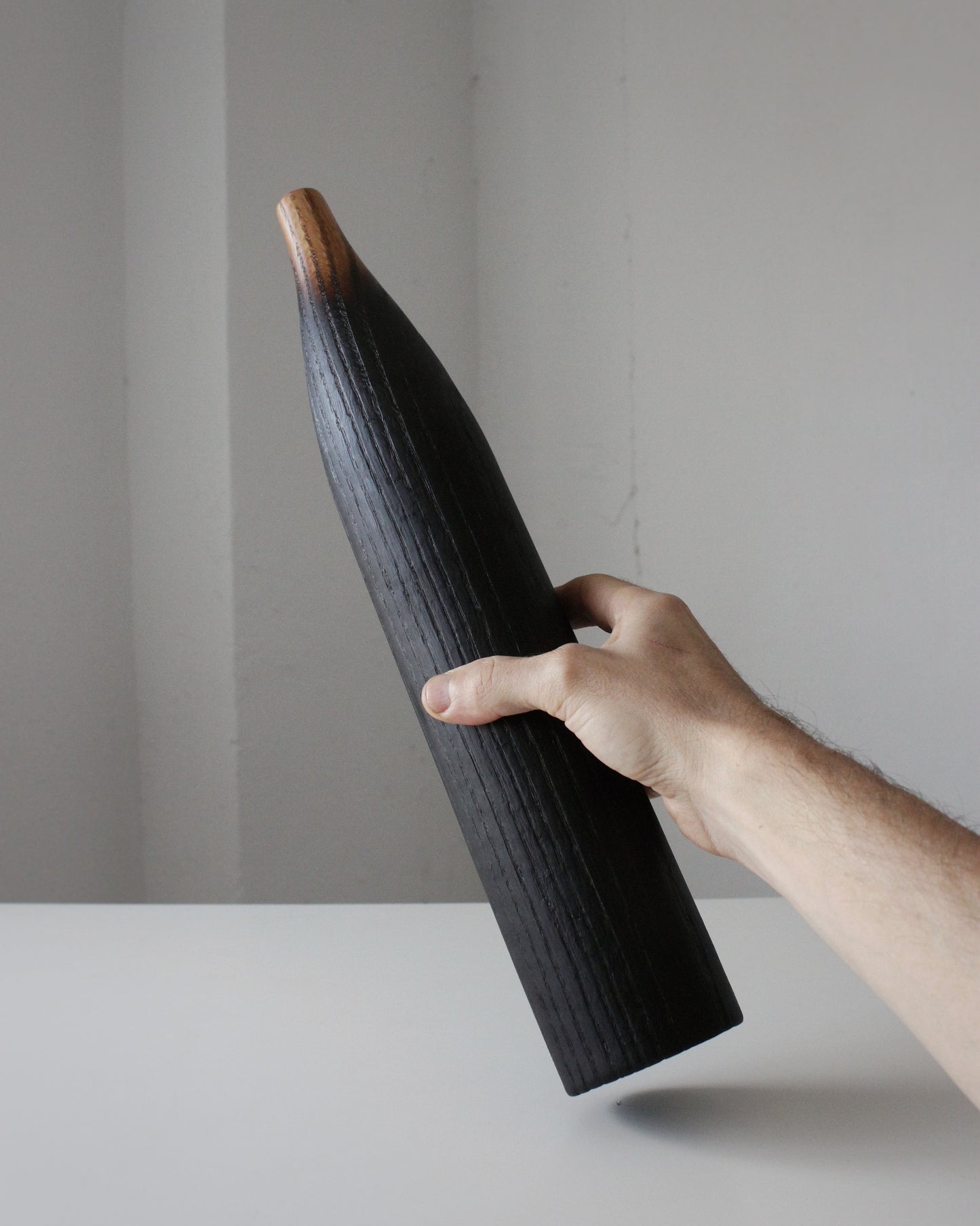 B46 European Oak Wood Vase