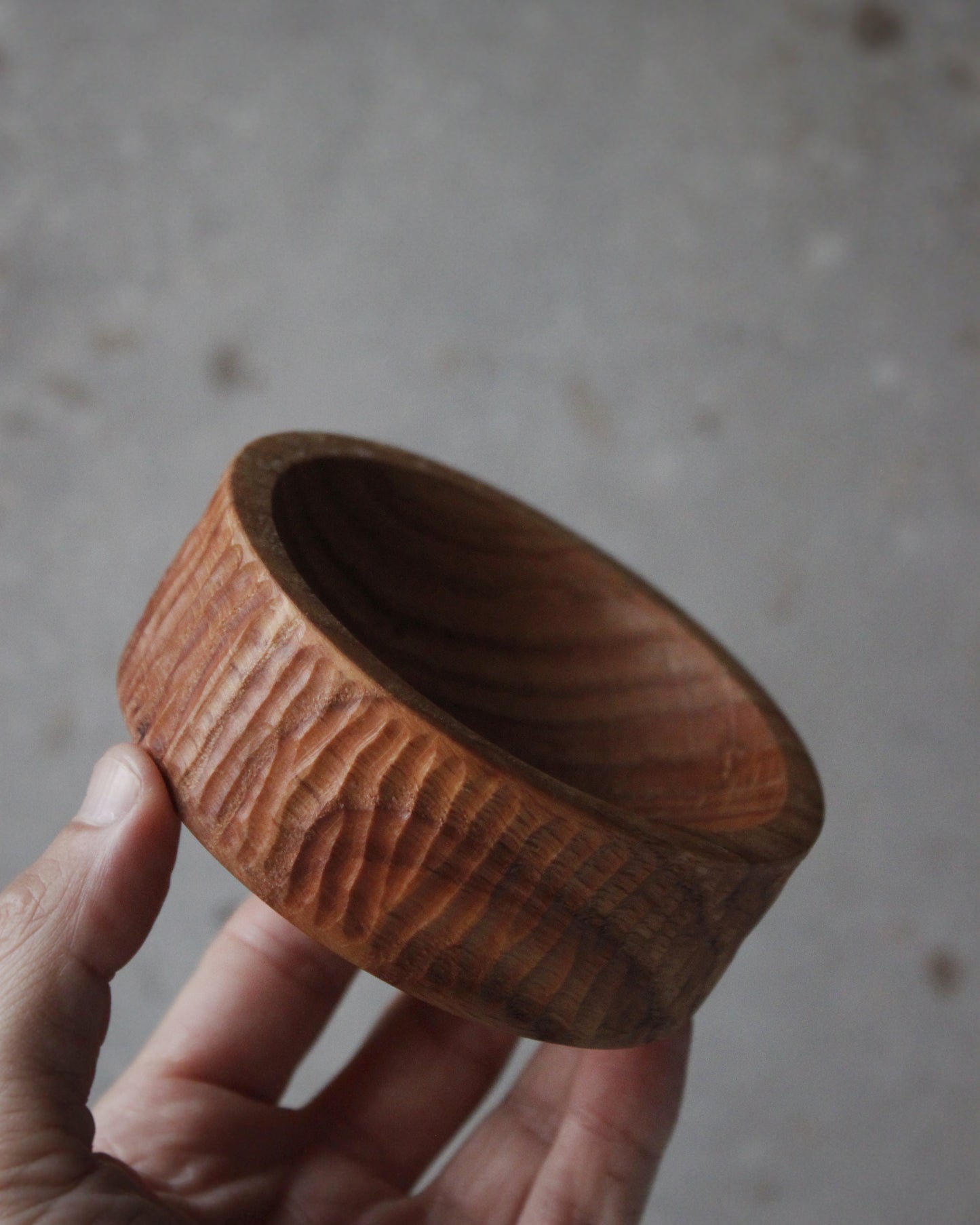 A63 Small European Oak Wood Bowl