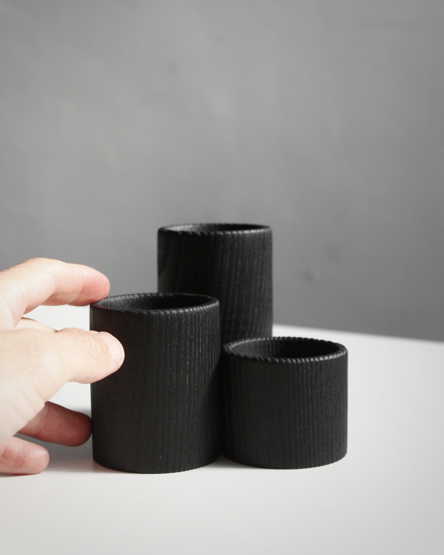 P01 Ash Candle Holder Set