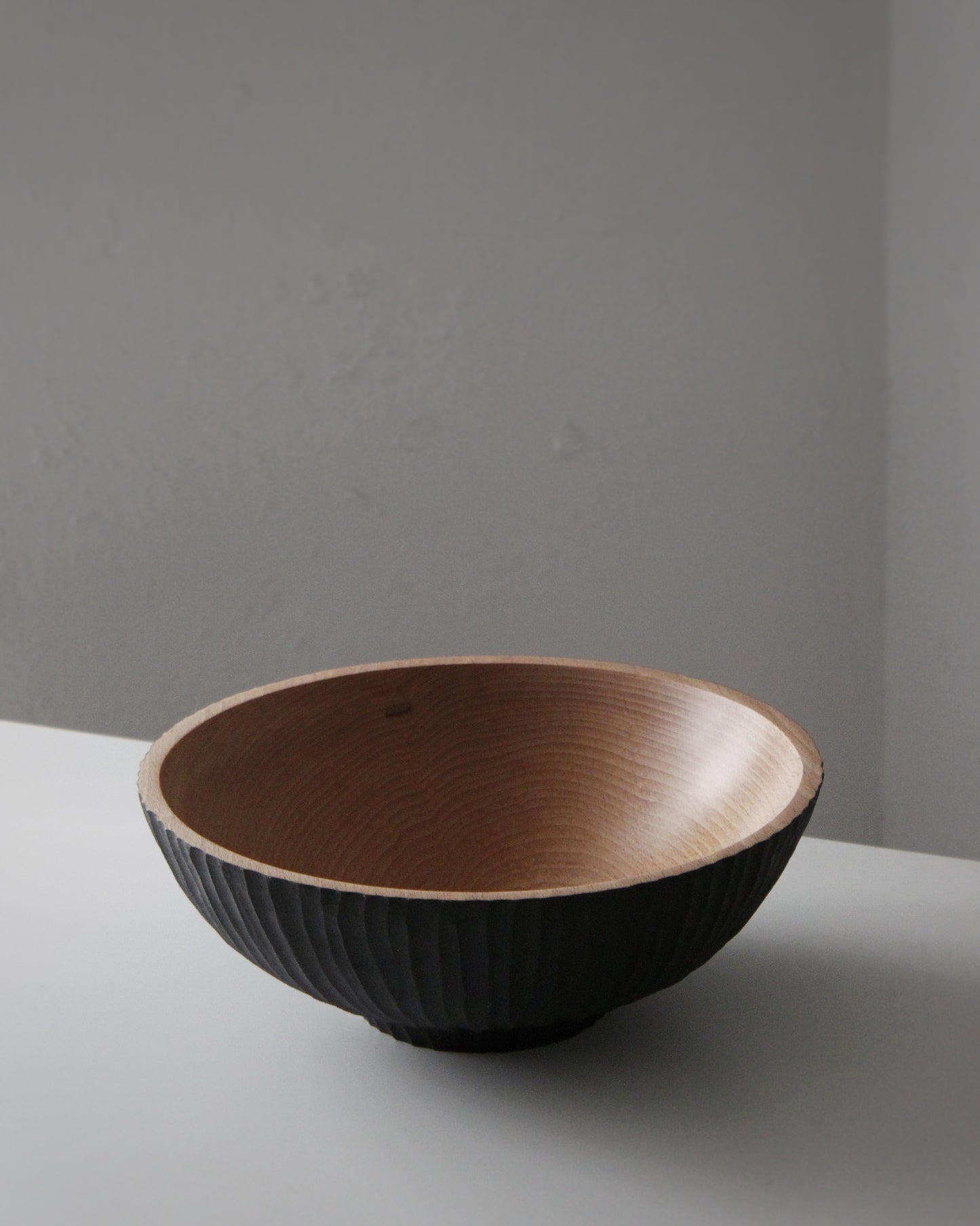 A179 Ebonized White Beech Wood Centerpiece