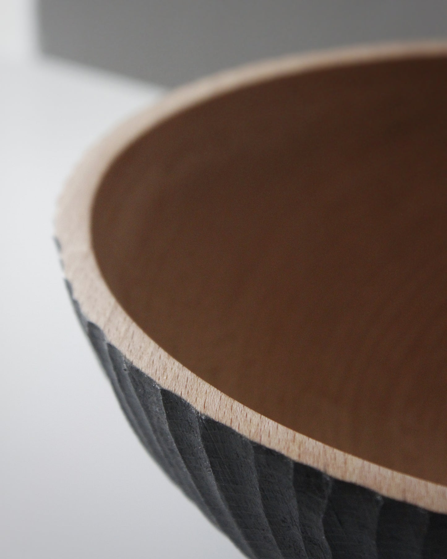 A179 Ebonized White Beech Wood Centerpiece