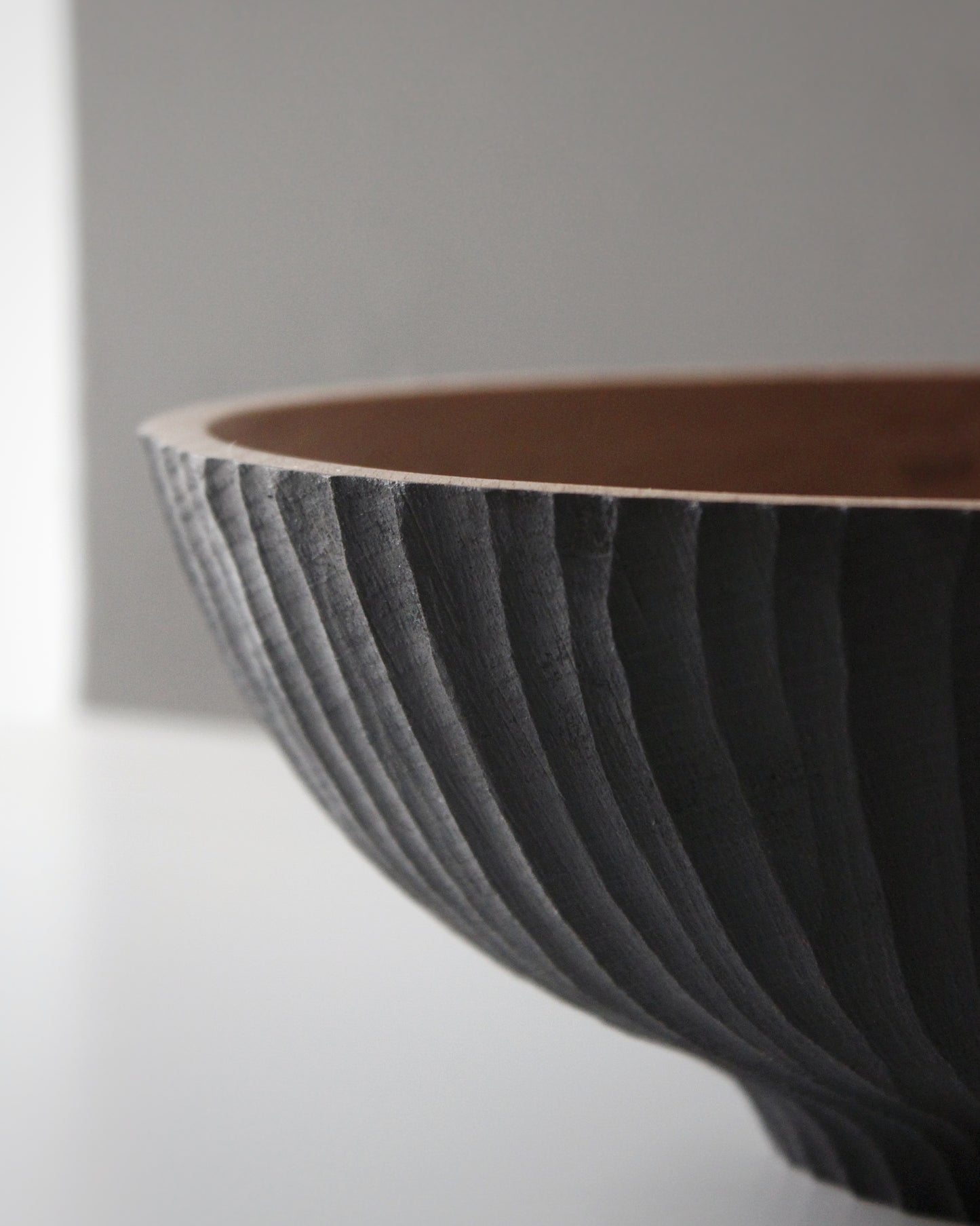 A179 Ebonized White Beech Wood Centerpiece