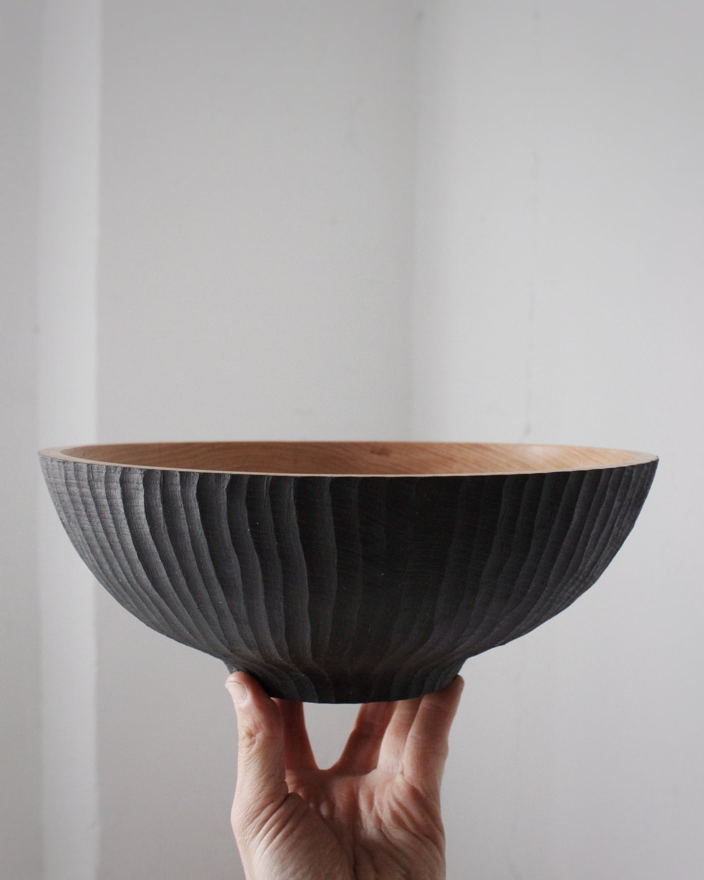 A179 Ebonized White Beech Wood Centerpiece