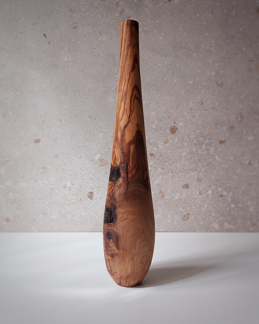 B35 Olive wood vase