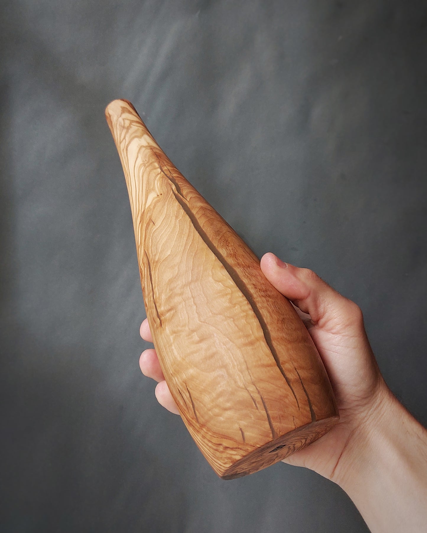 B34 Olive wood vase