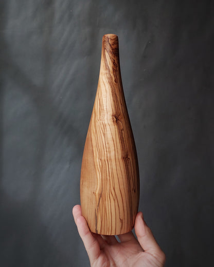 B34 Olive wood vase