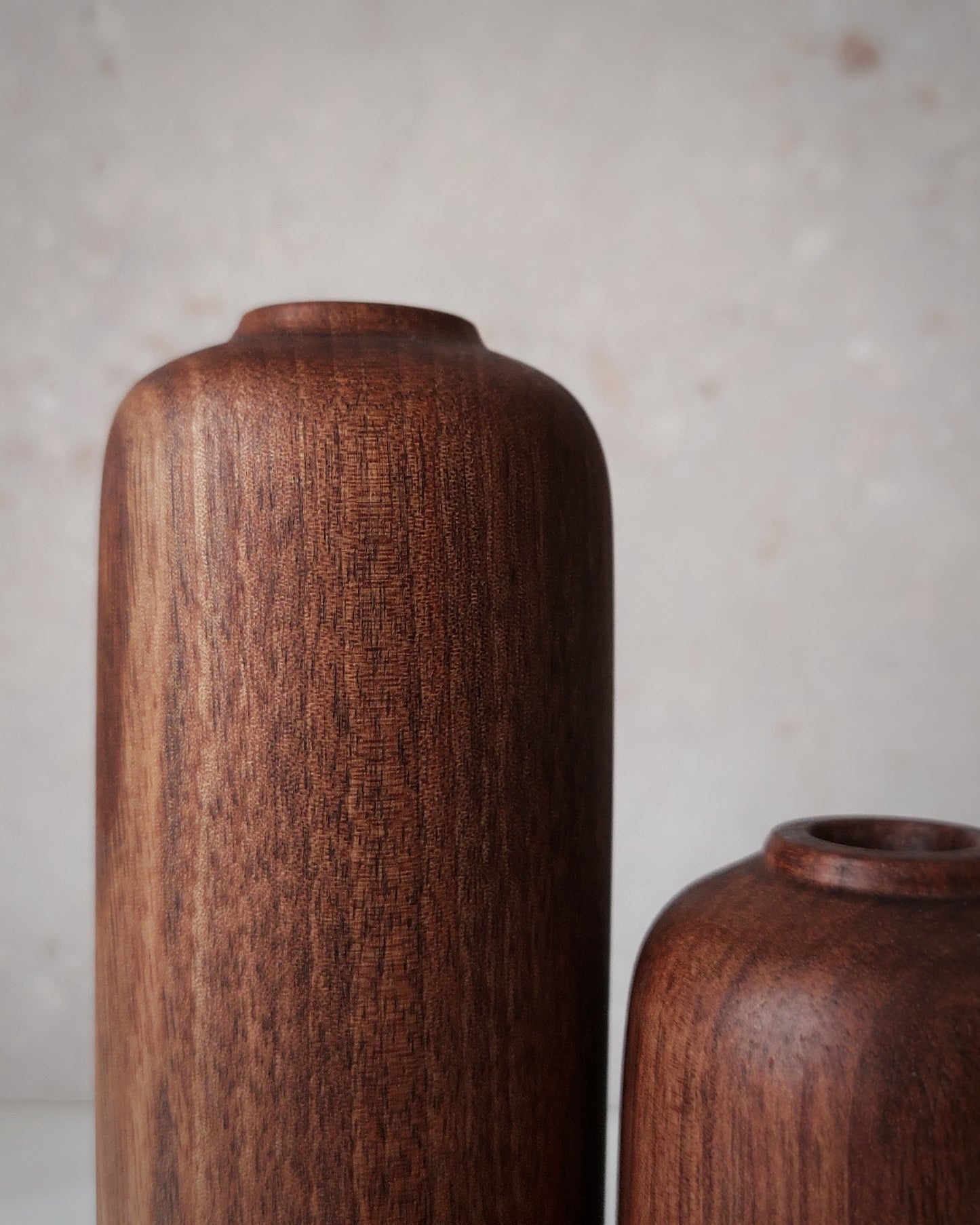 B41 Set of Iberian Walnut Wood Vases