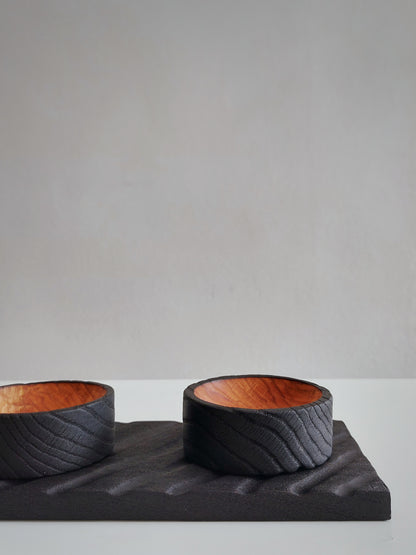 S08 Sapele board and European Oak bowl set