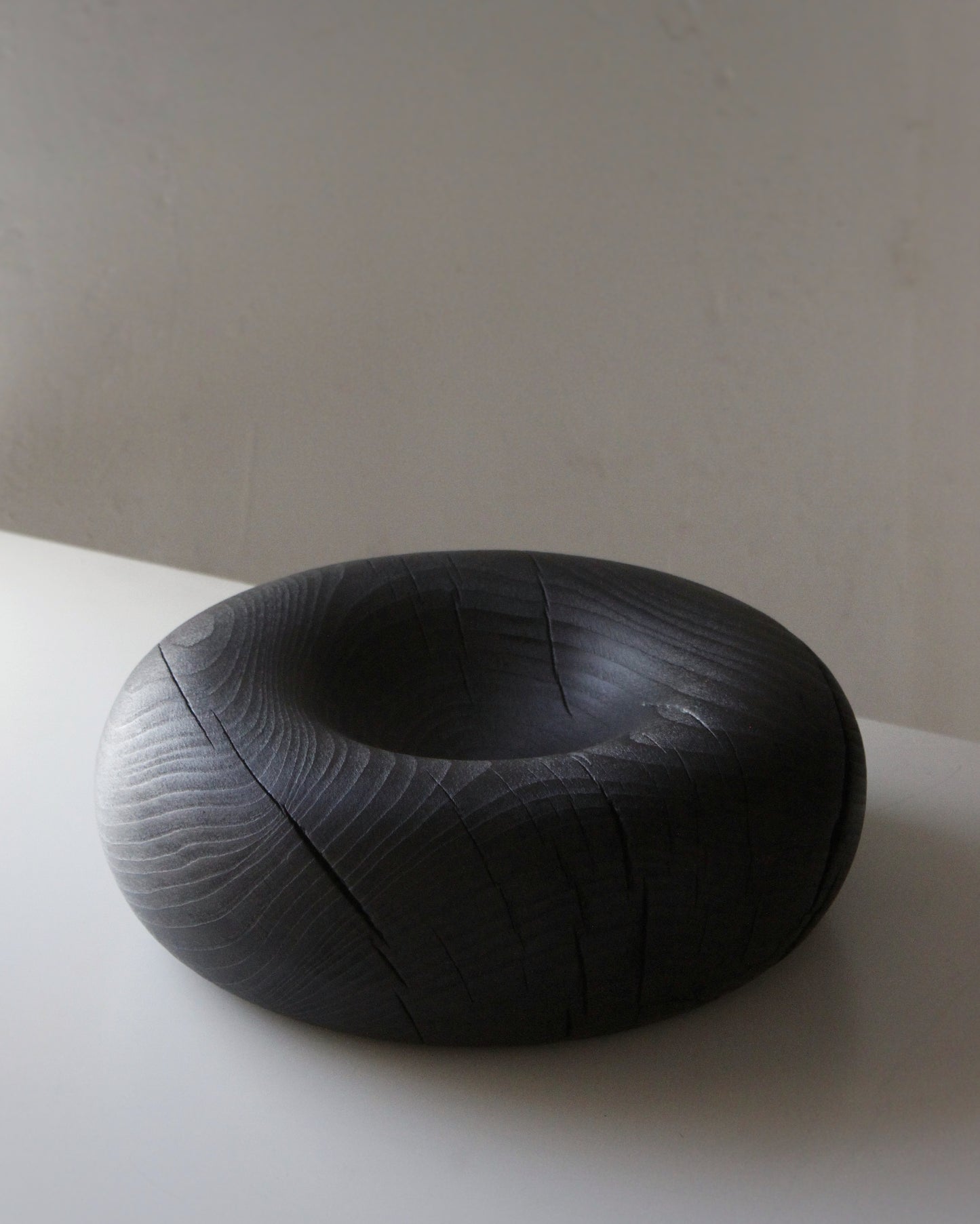 A211 Charred White Beech Wood Centerpicece