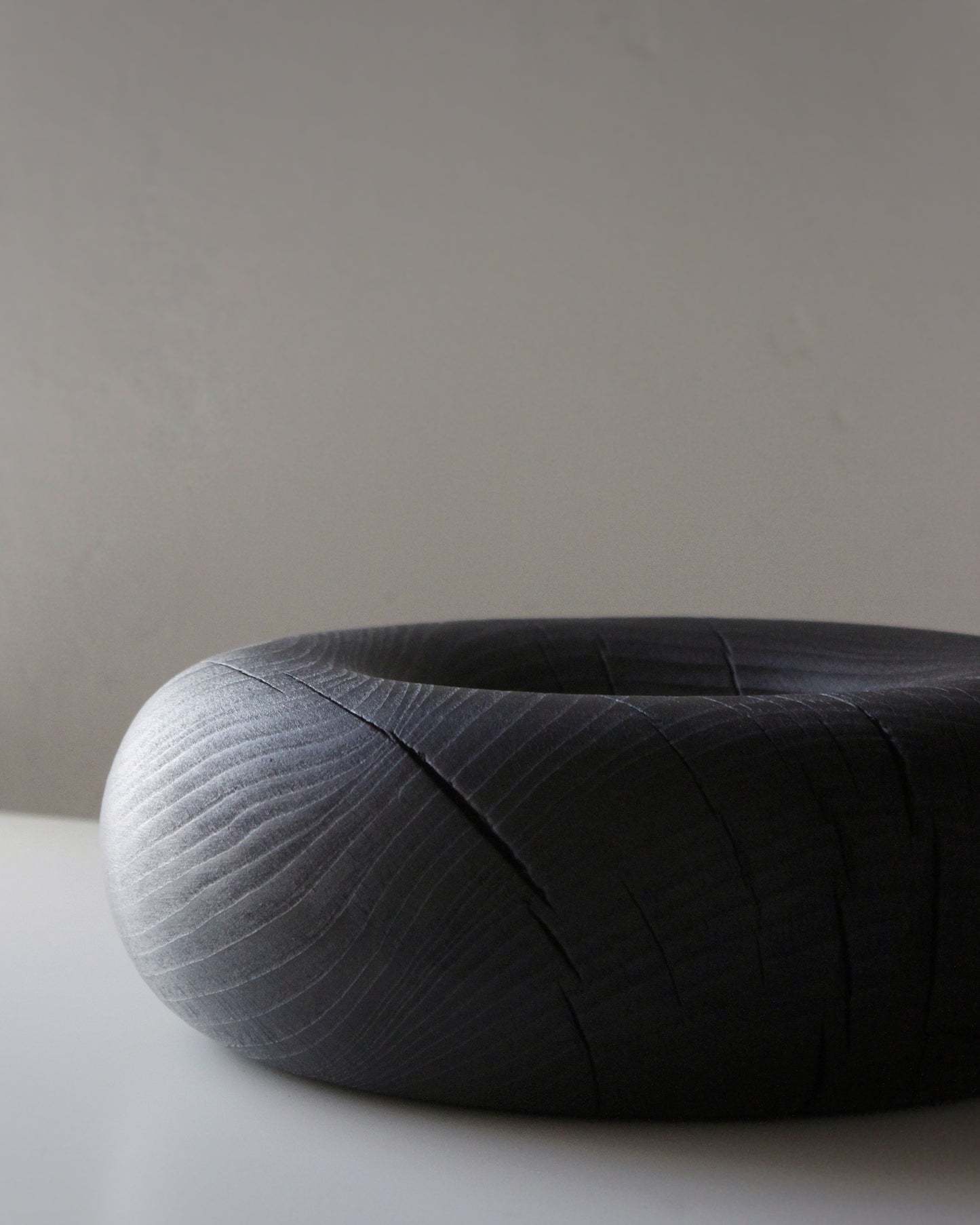 A211 Charred White Beech Wood Centerpicece