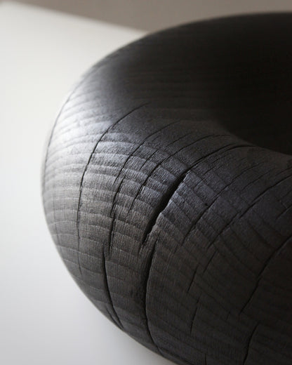 A211 Charred White Beech Wood Centerpicece