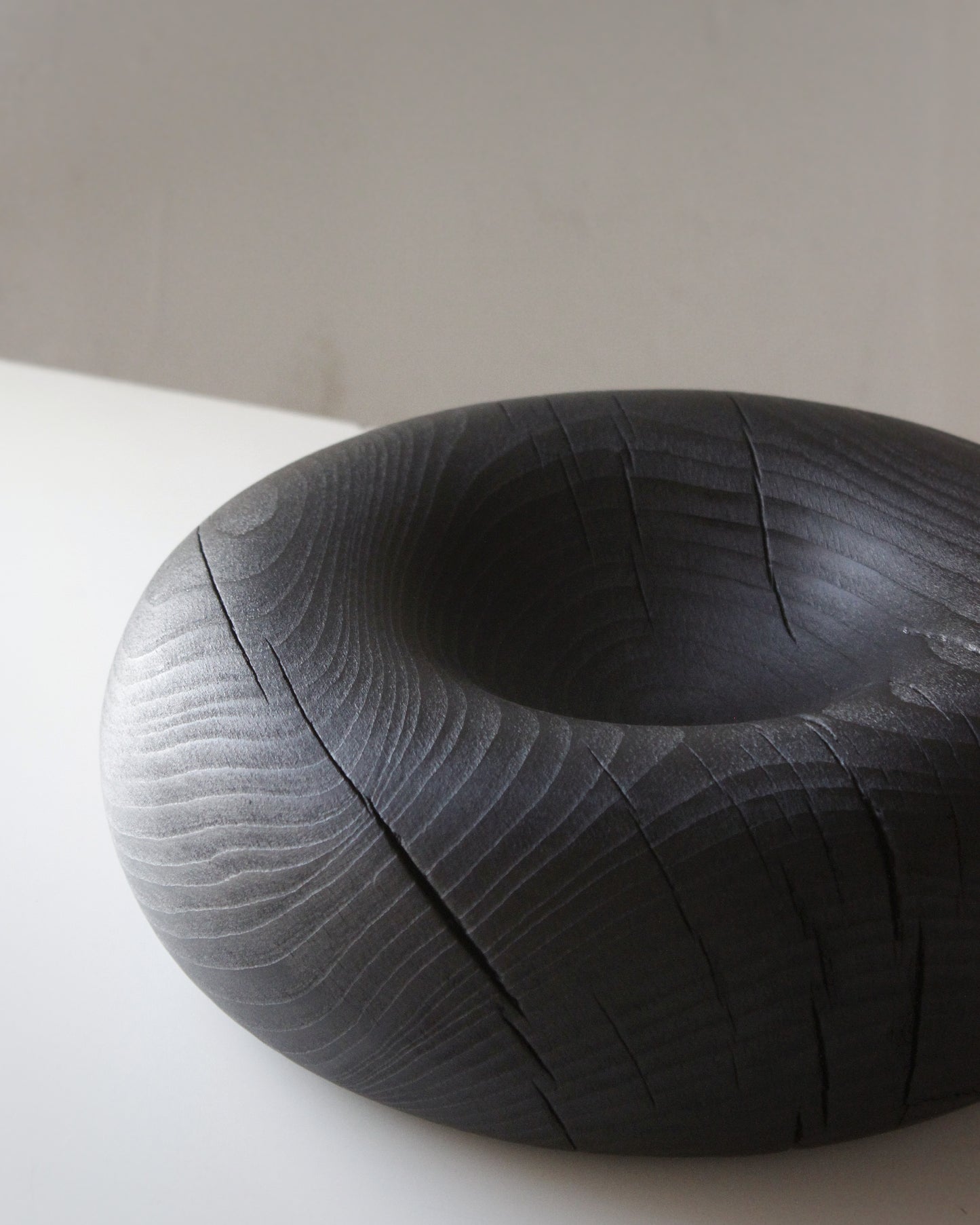 A211 Charred White Beech Wood Centerpicece