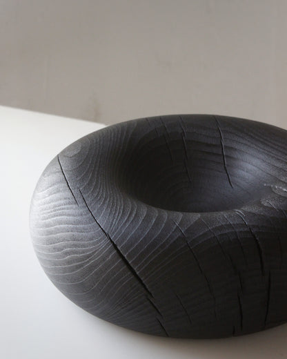 A211 Charred White Beech Wood Centerpicece