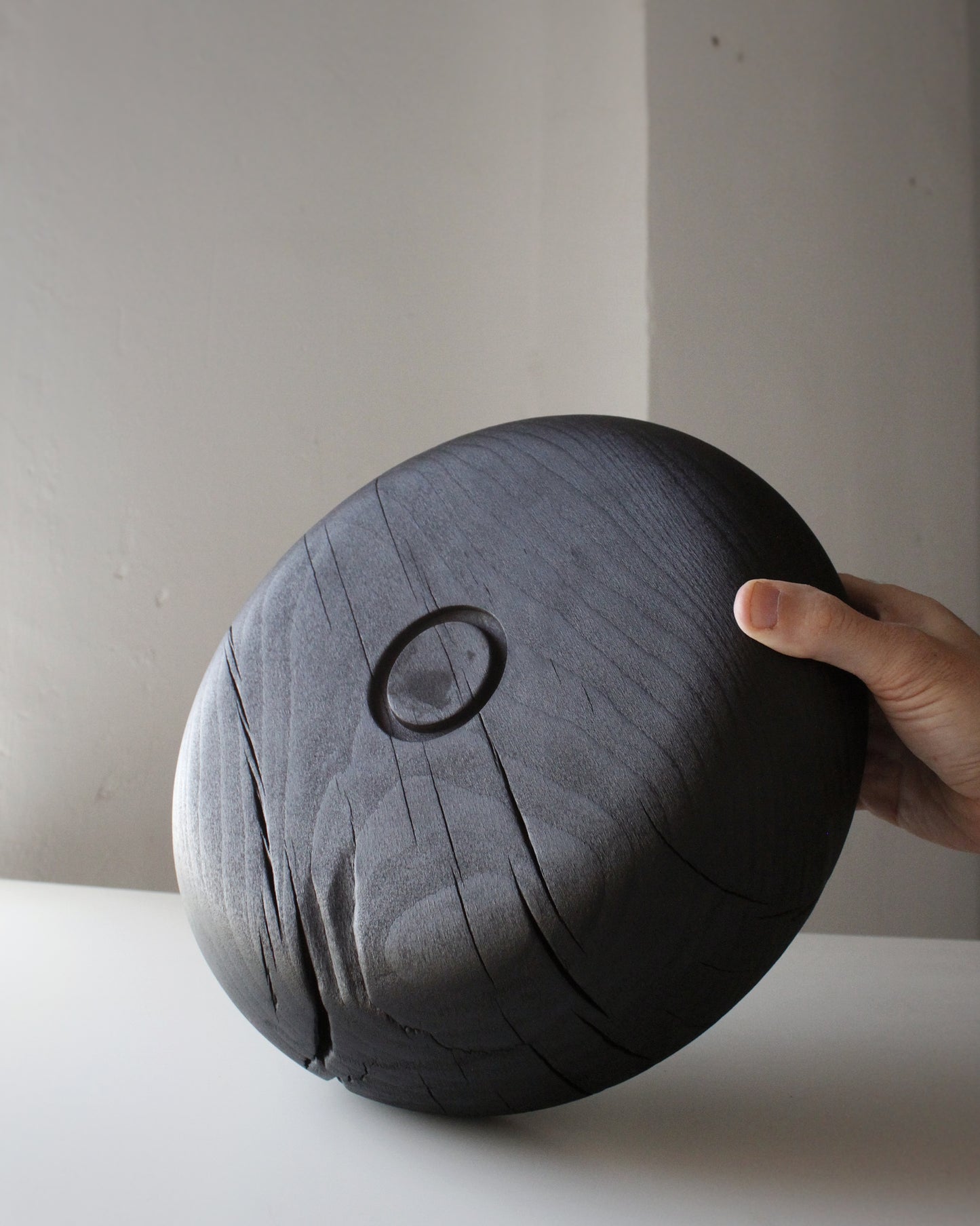 A211 Charred White Beech Wood Centerpicece