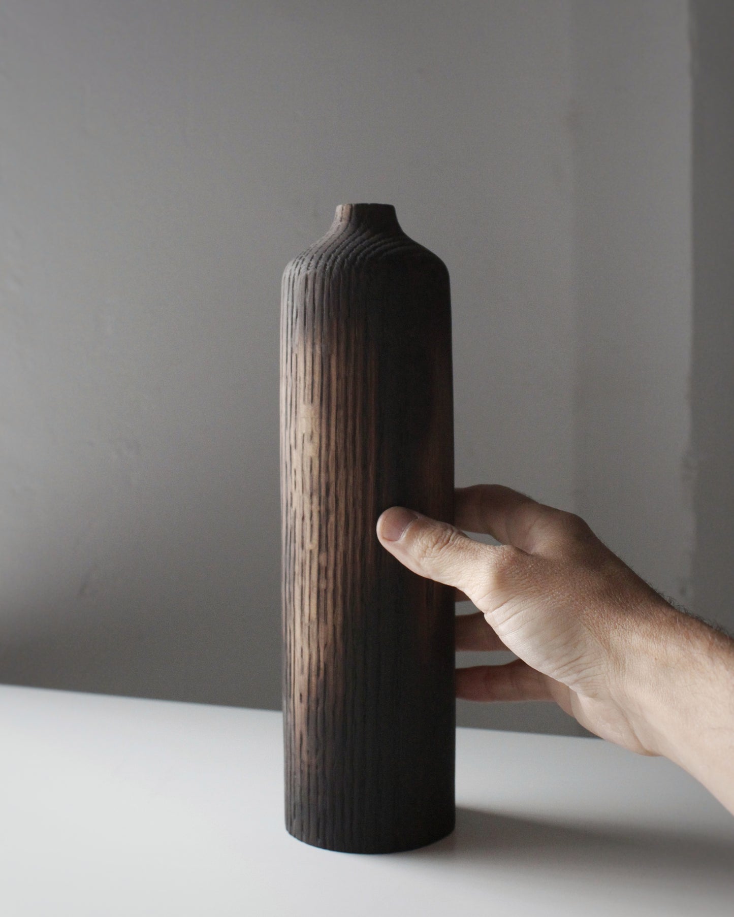 B52 Aged Red Oak Vase