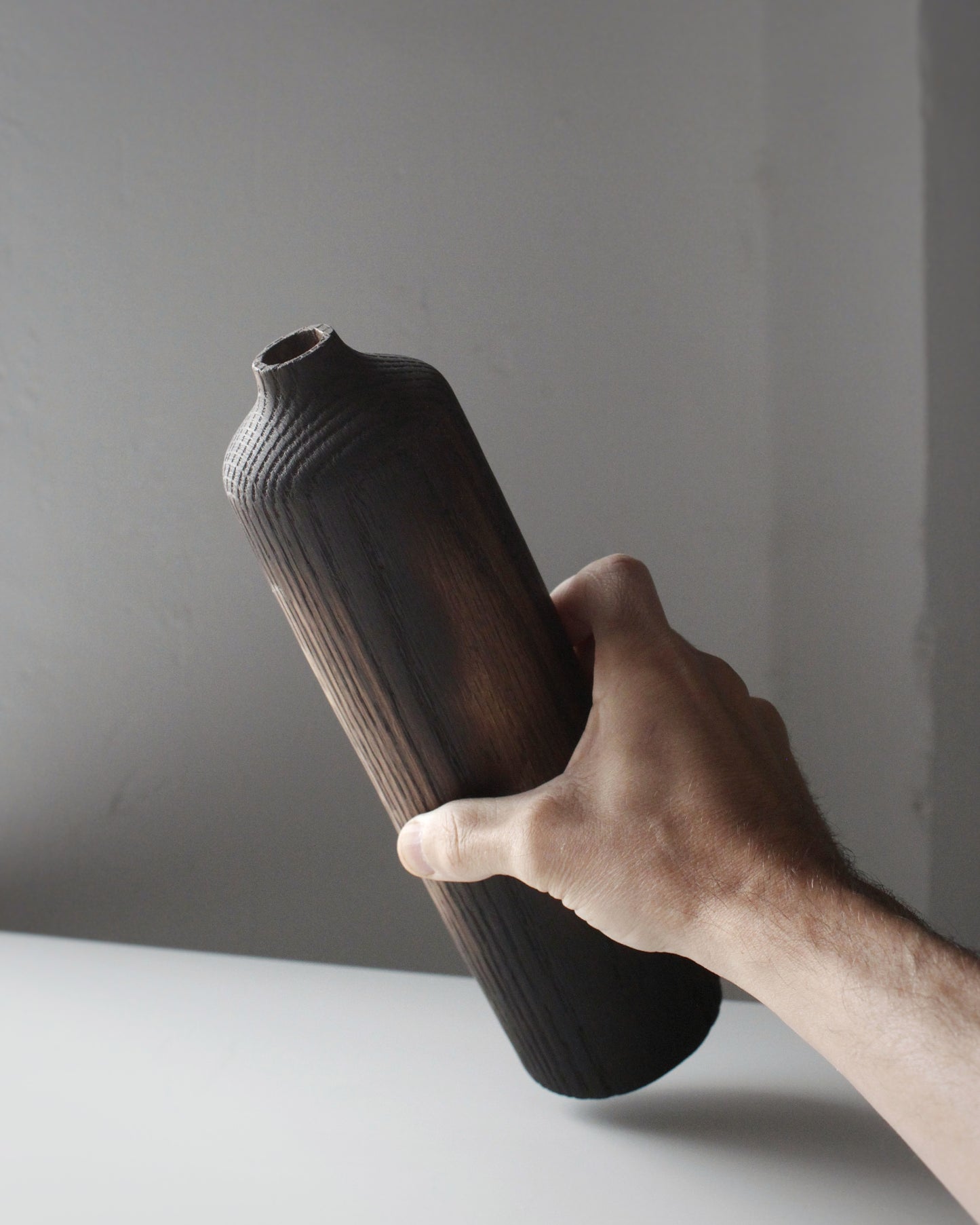 B52 Aged Red Oak Vase