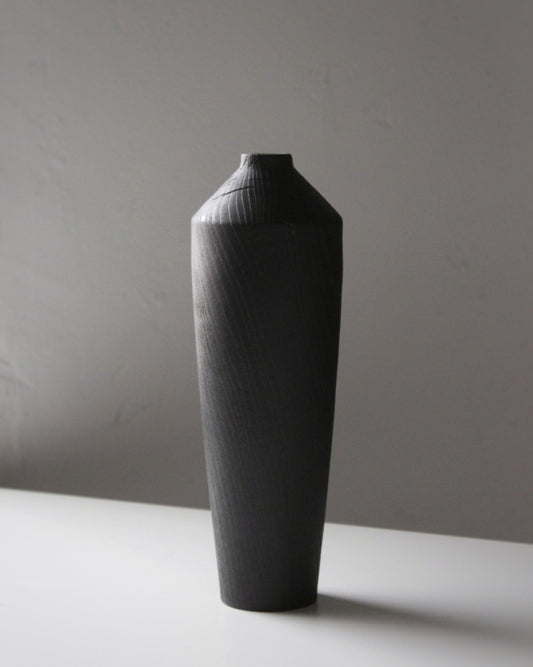 B51 White Beech Charred Vase