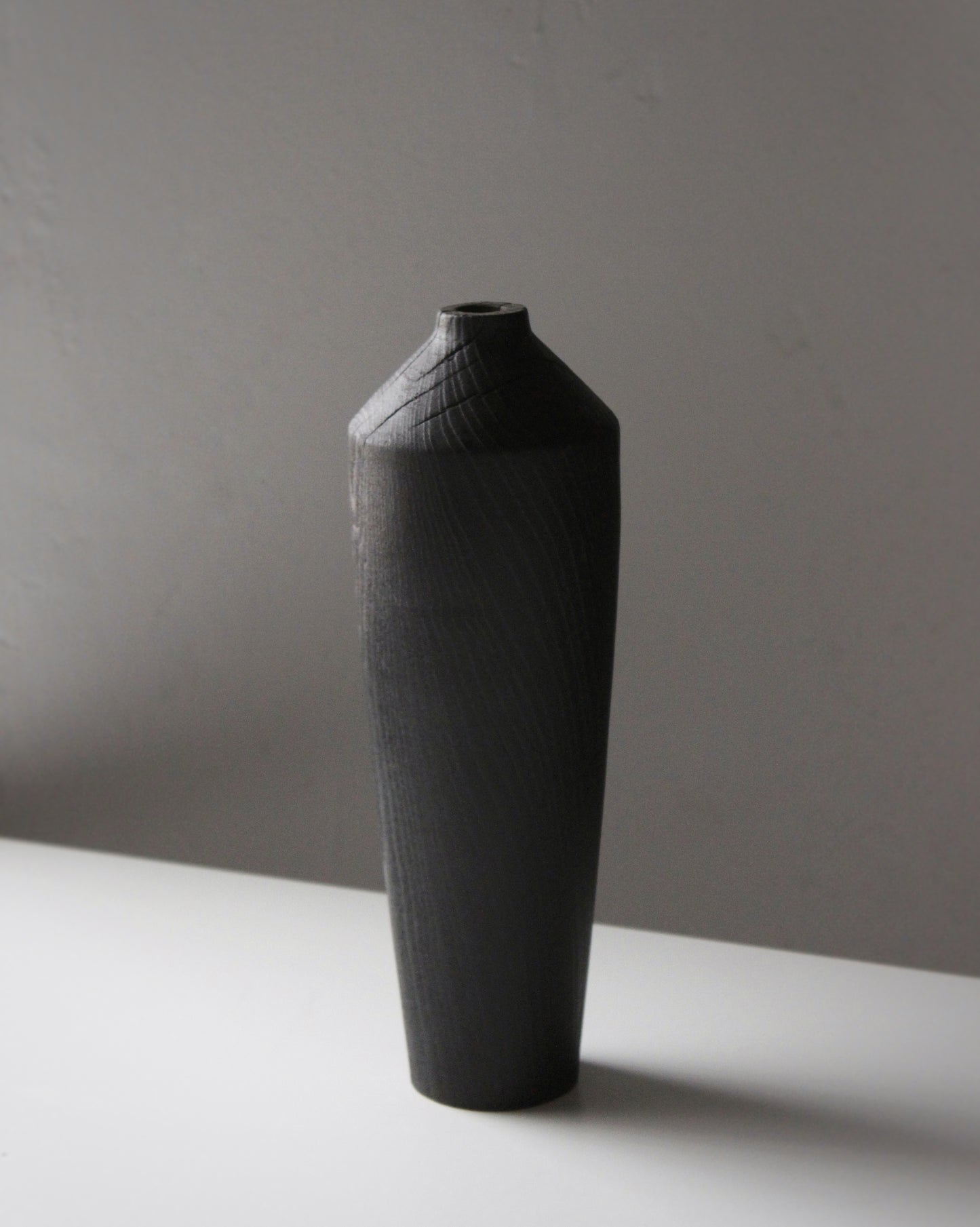 B51 White Beech Charred Vase