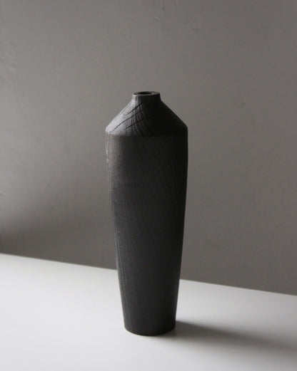 B51 White Beech Charred Vase
