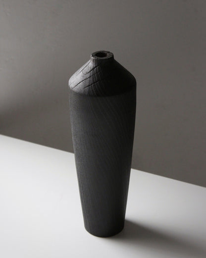 B51 White Beech Charred Vase