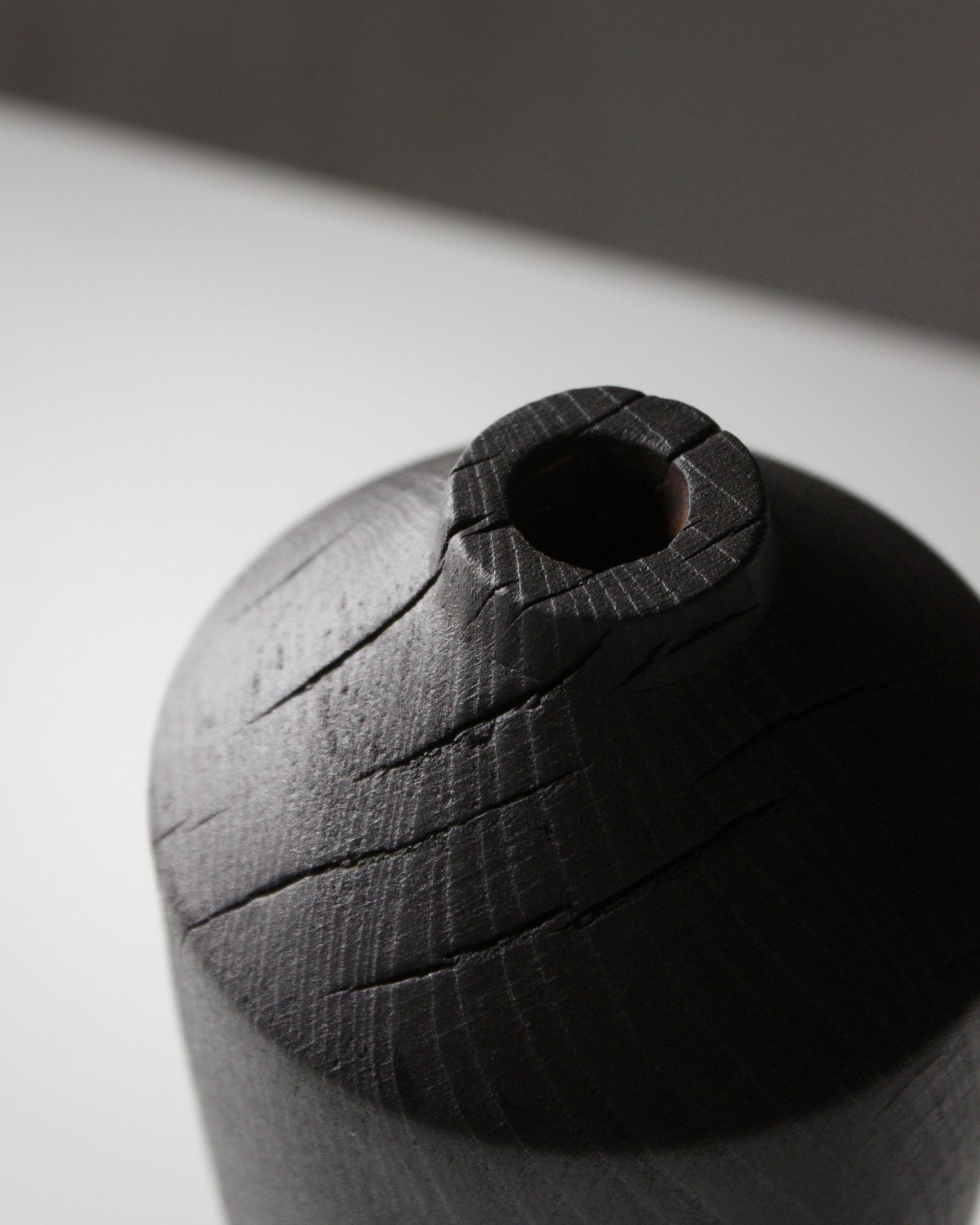 B51 White Beech Charred Vase