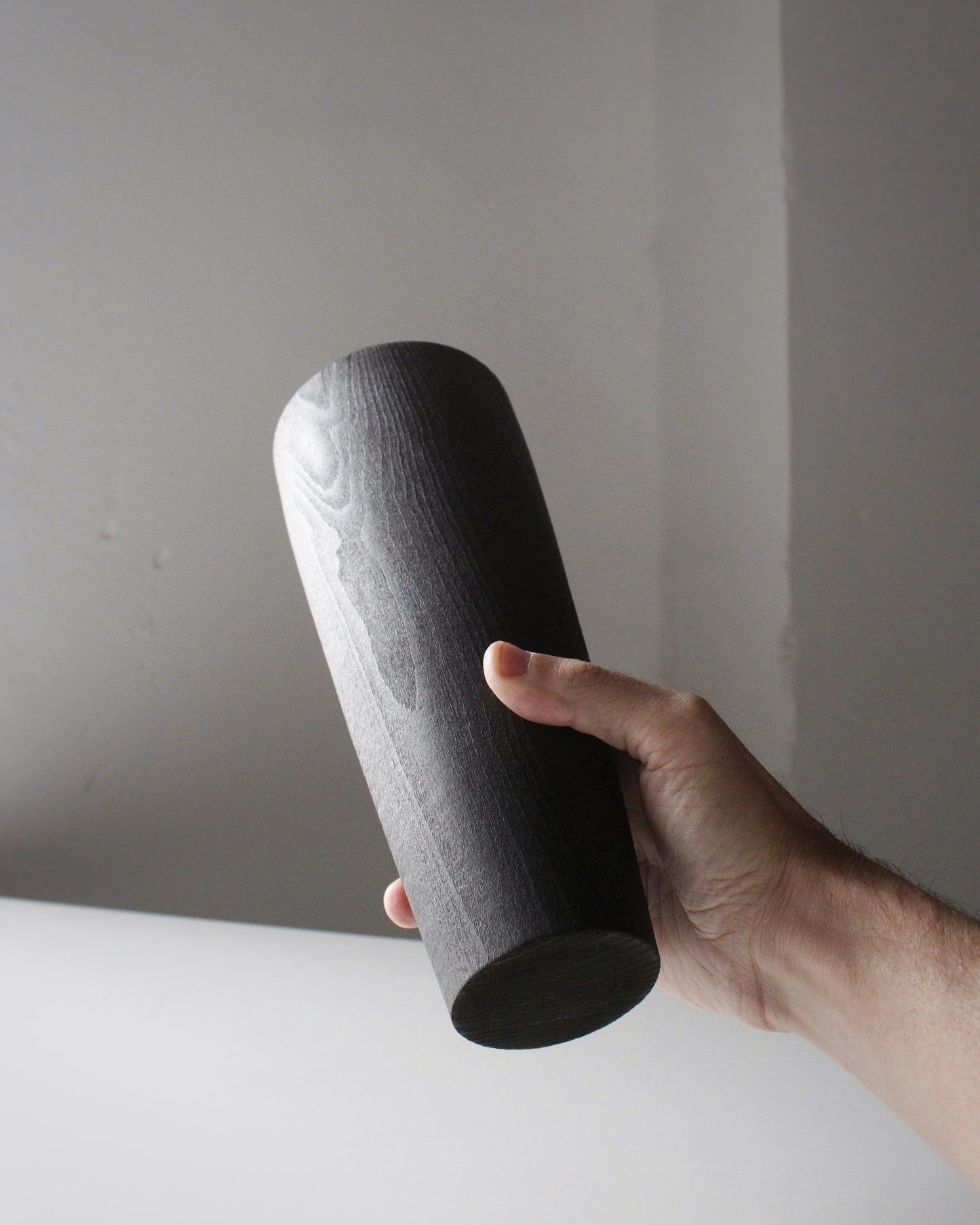 B51 White Beech Charred Vase