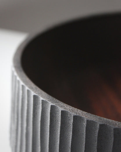 A214 Textured Ebonized Sapele Wood Center