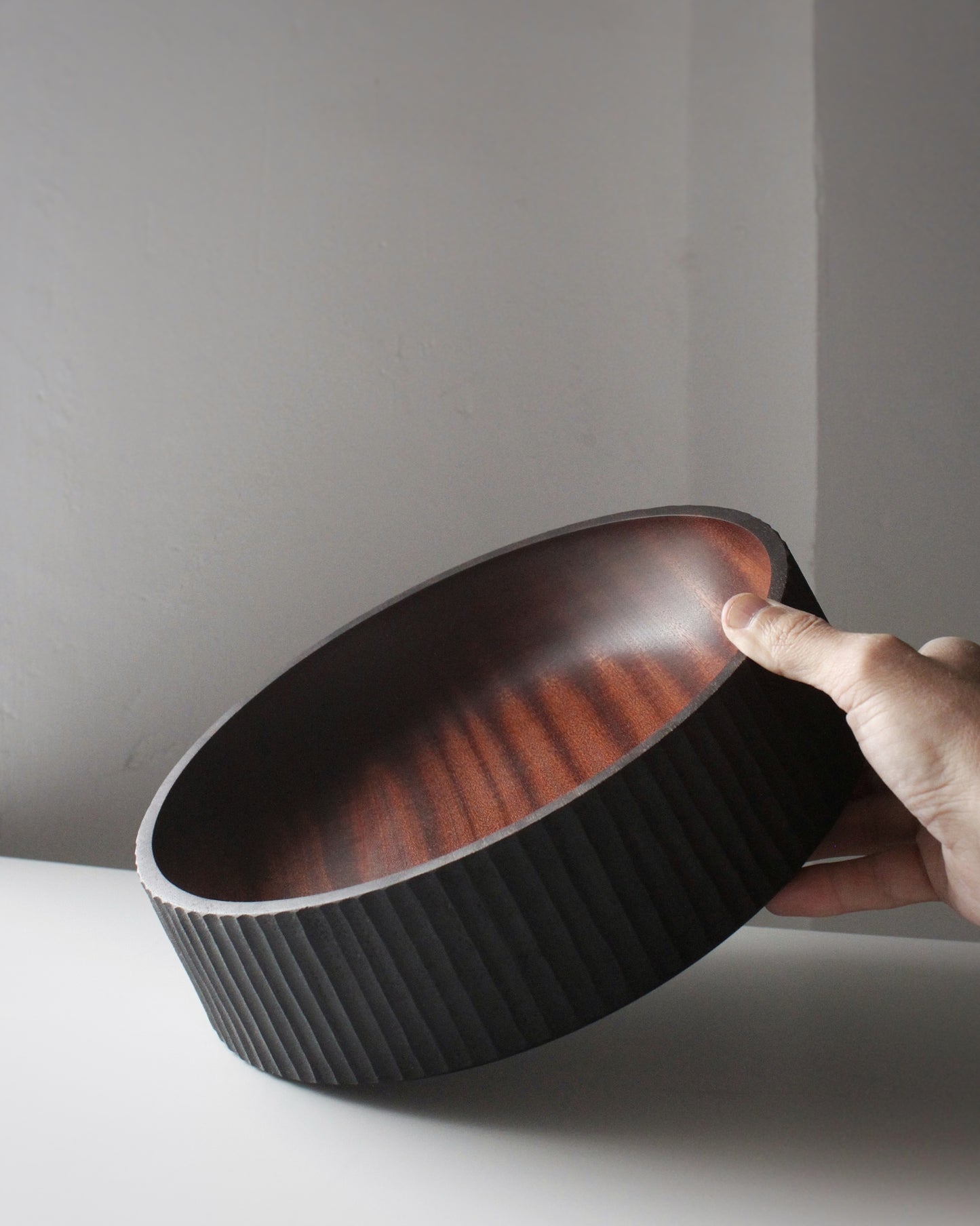 A214 Textured Ebonized Sapele Wood Center