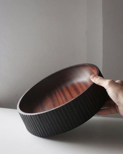 A214 Textured Ebonized Sapele Wood Center