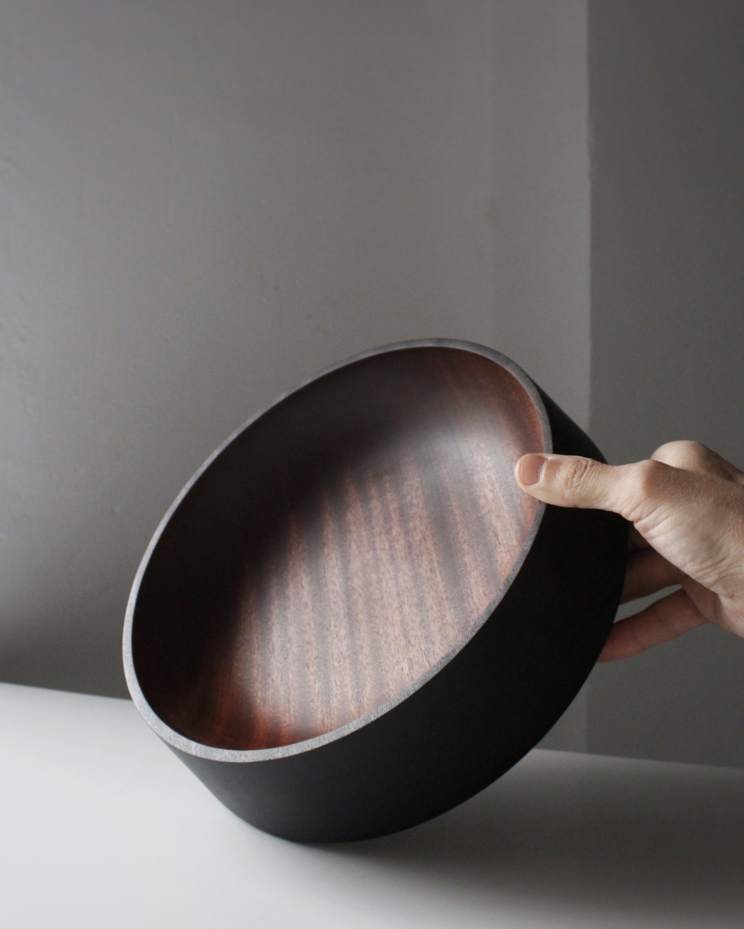 A208 Ebonized Sapeli Wood Centerpiece