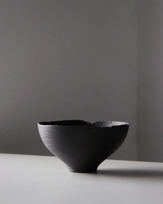 A204 Cuenco de madera de Haya Blanca quemada