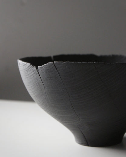 A204 Burnt White Beech Wood Bowl