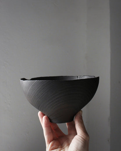 A204 Burnt White Beech Wood Bowl