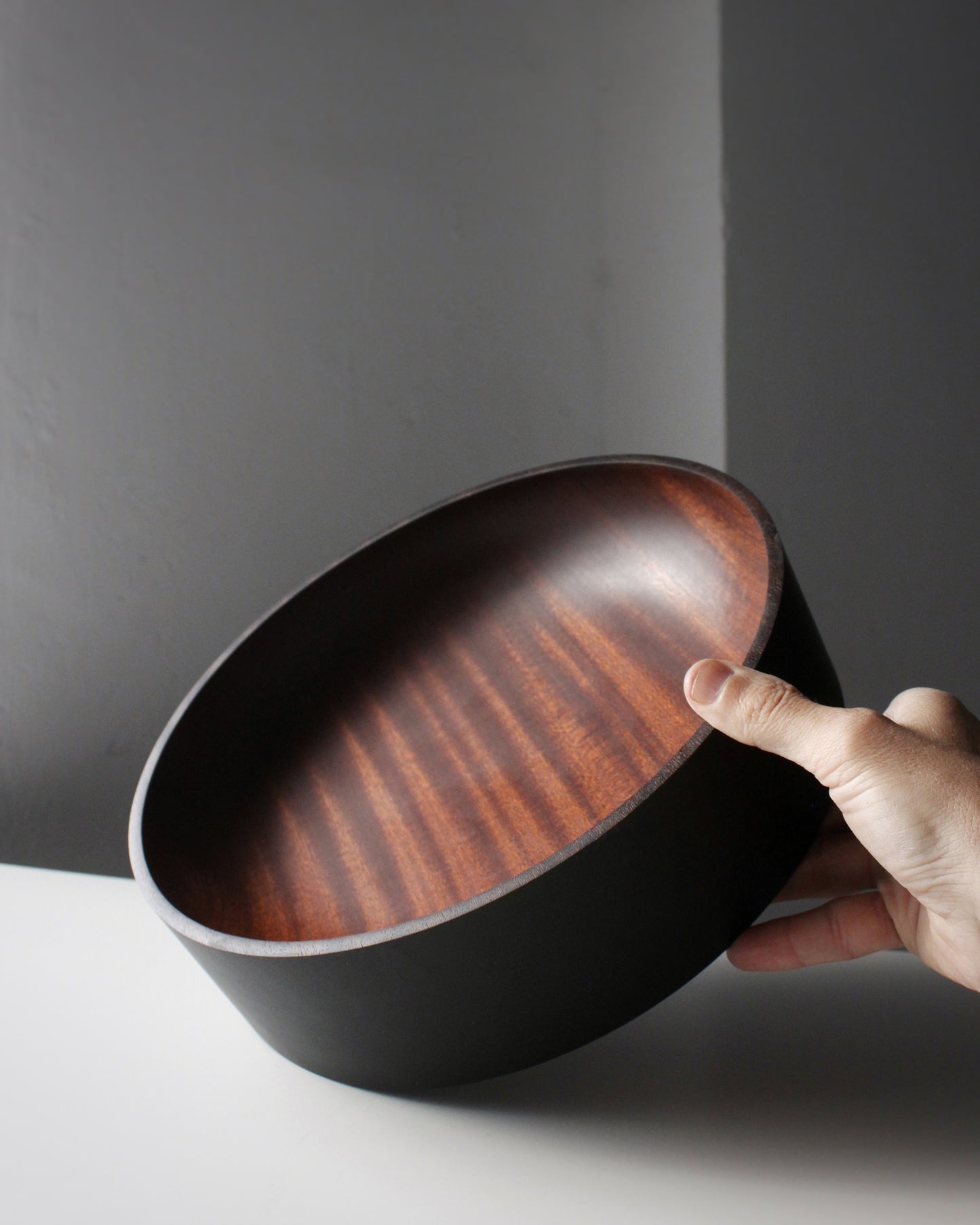 A227 Ebonized Sapeli Wood Centerpiece