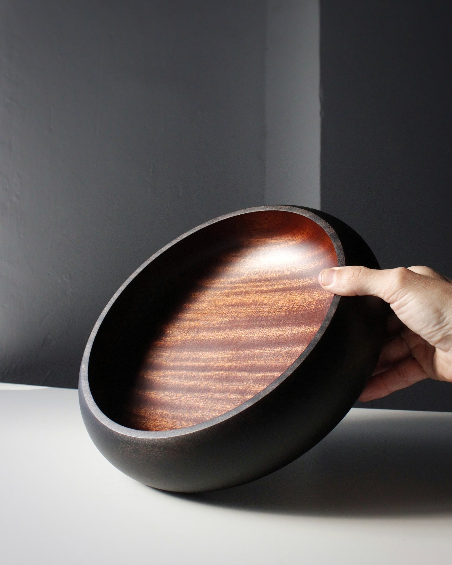 A248 Ebonized Sapeli Wood Centerpiece