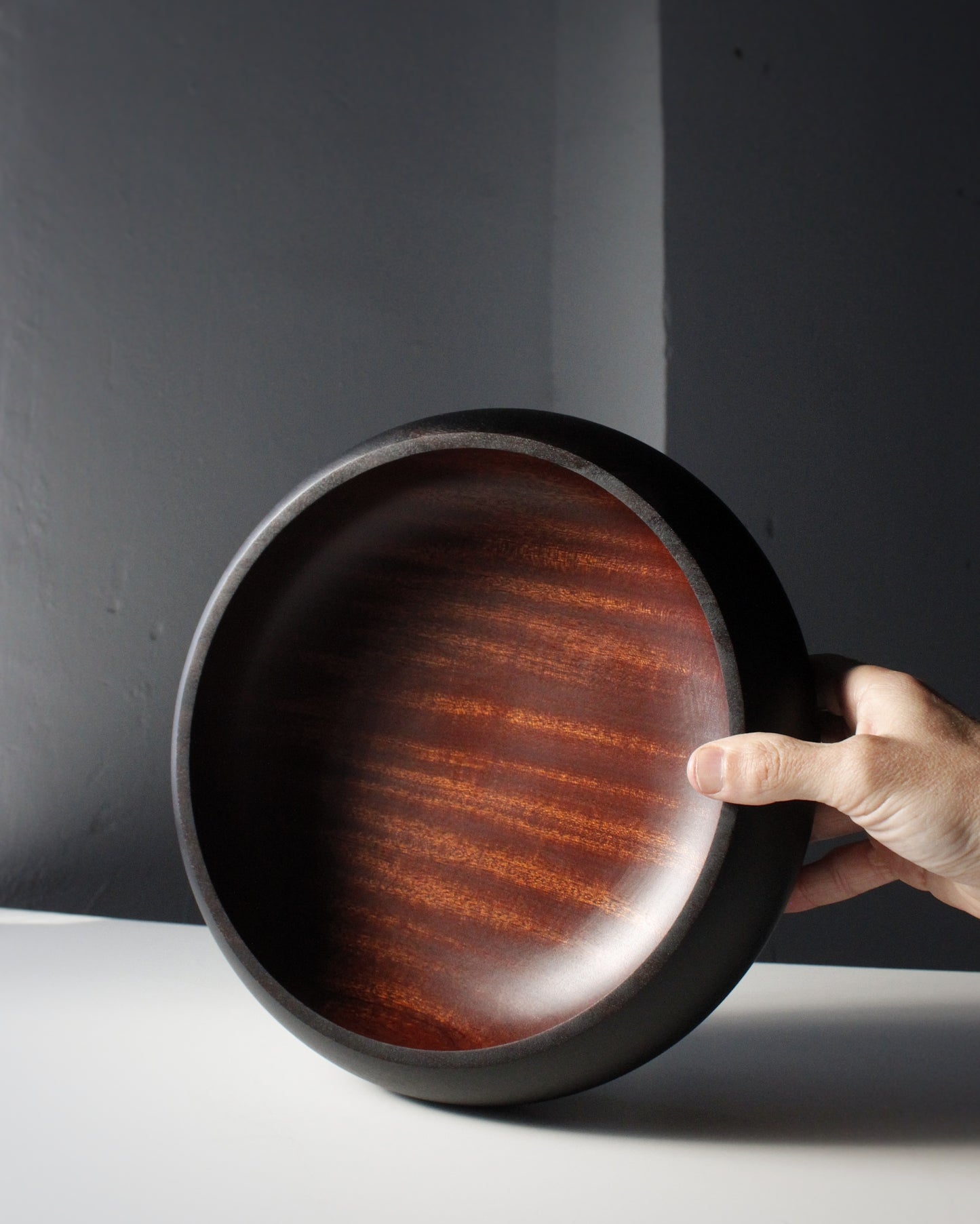 A248 Ebonized Sapeli Wood Centerpiece