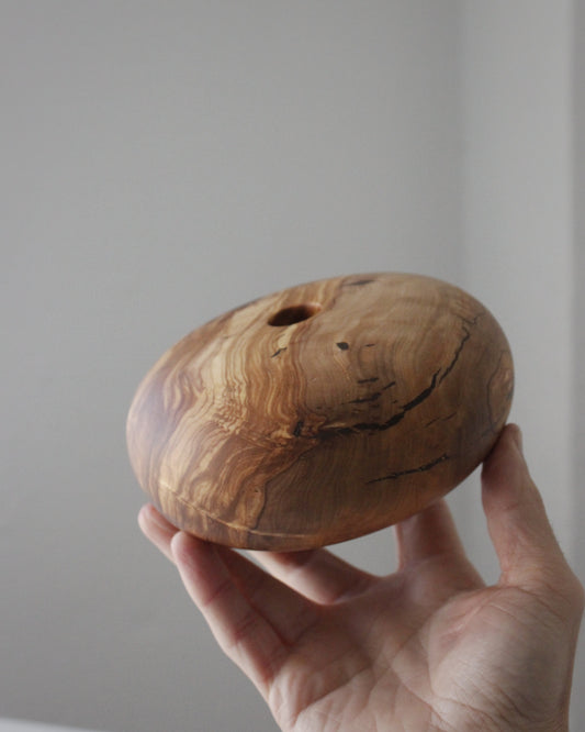 B45 Olive wood vase