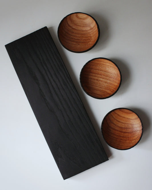 S04 Ash board and European Oak bowl set