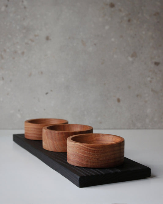 S03 Ash board and European Oak bowl set