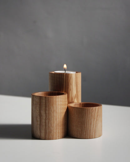 P02 Ash Candle Holder Set