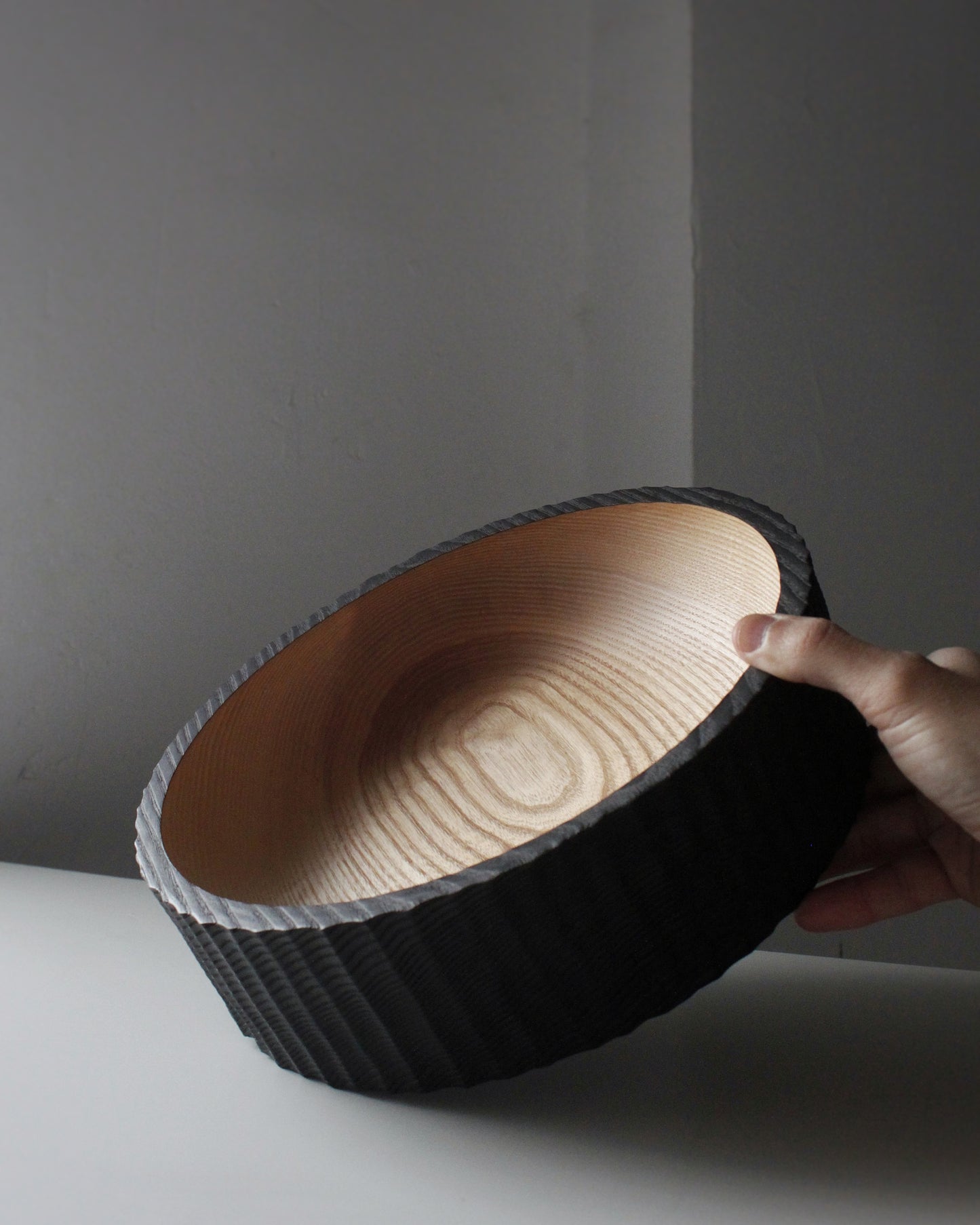 A235 Ash wood centerpiece with Yakisugui finish