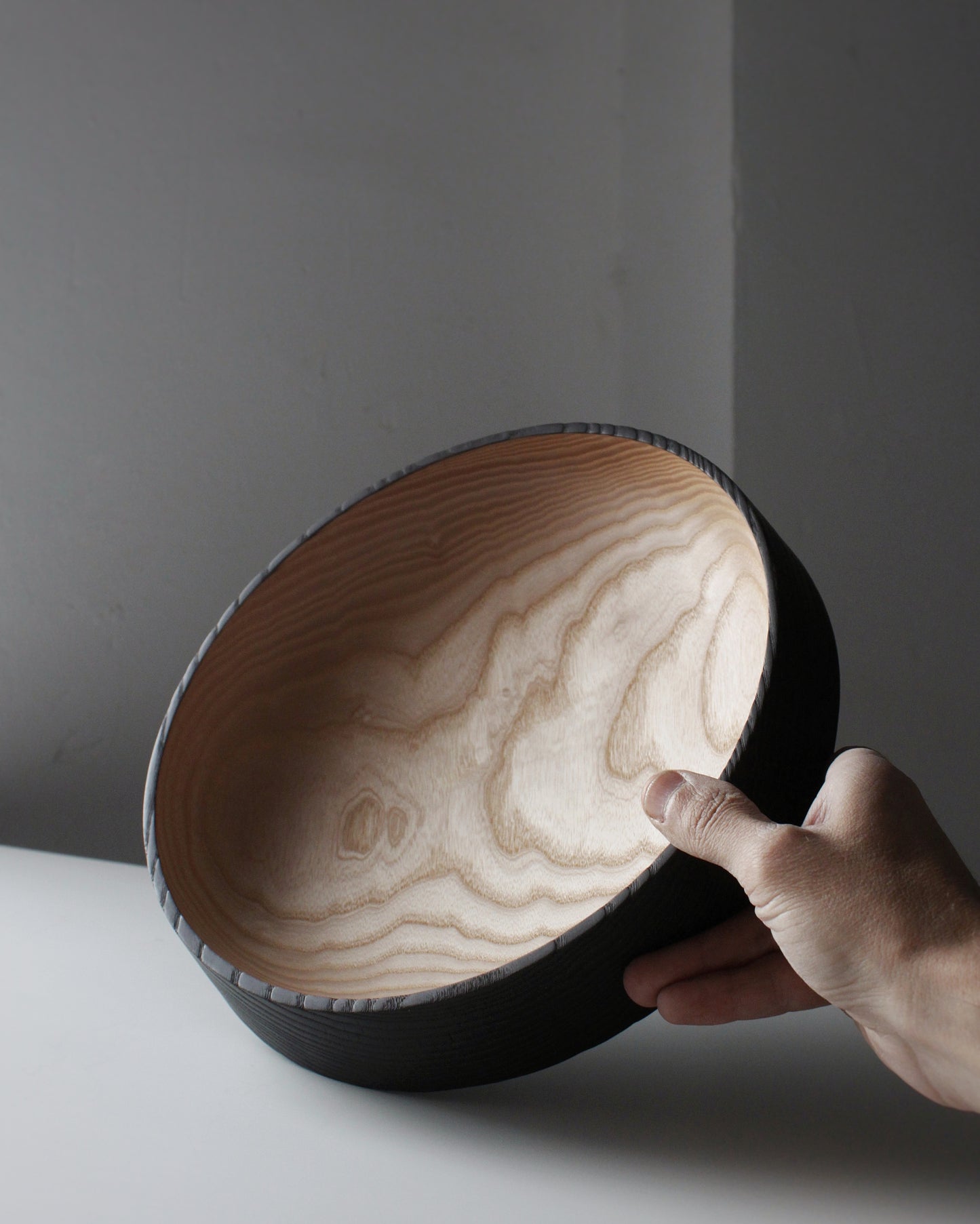 A235 Ash wood centerpiece with Yakisugui finish
