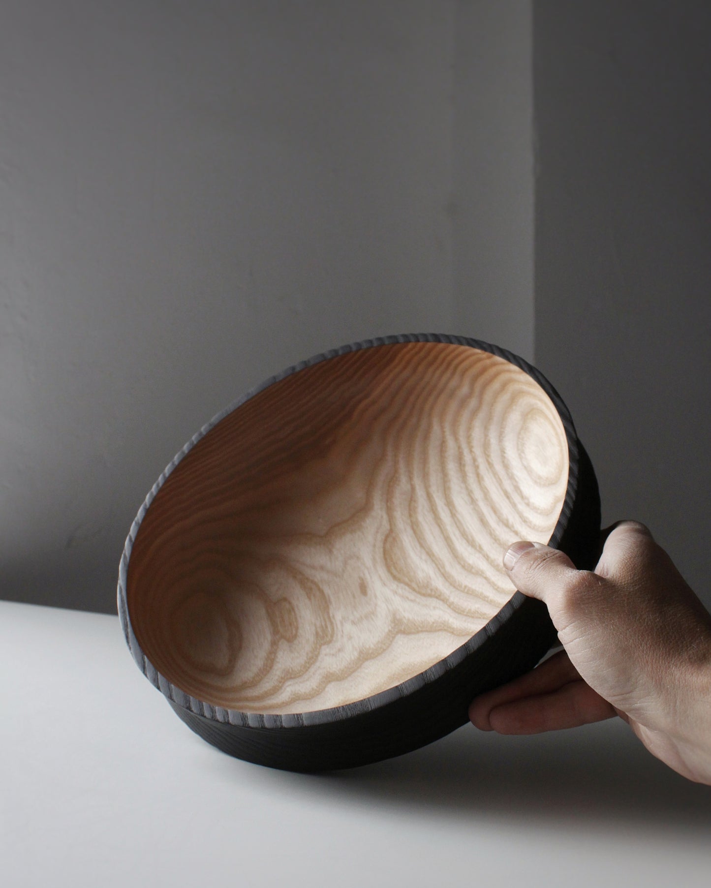A235 Ash wood centerpiece with Yakisugui finish